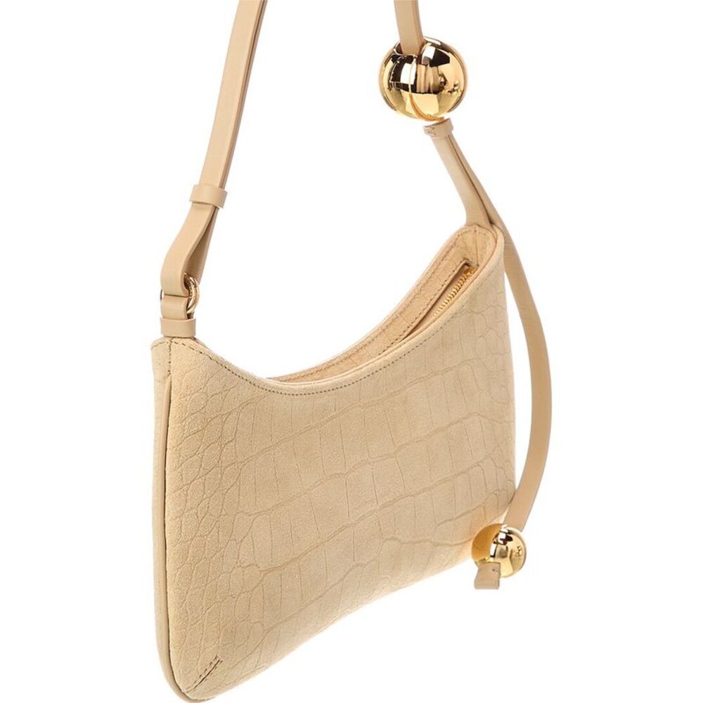 Jacquemus Bamabino Large Suede Shoulder Bag, Beige - Picture 3 of 4